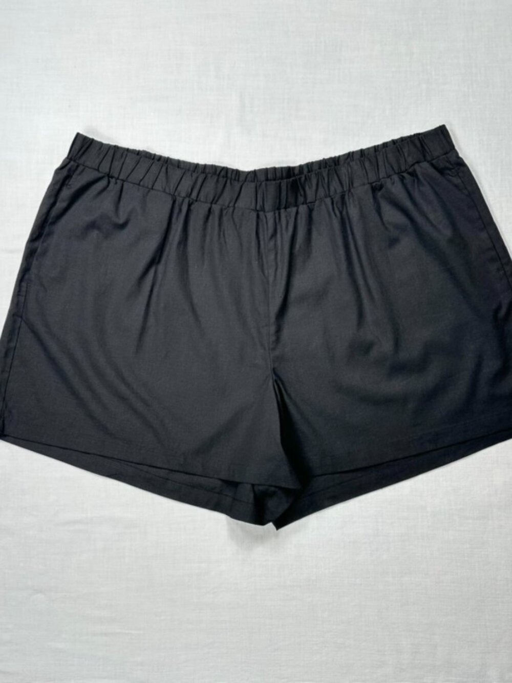Eloquii Plus Size 26W Rayon Linen Blend Pull On Shorts 31 Black 31-2755-2 NEW - Picture 4 of 10
